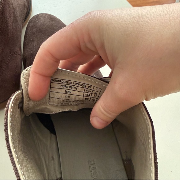 LACOSTE Men’s Chocolate Brown Suede Chukka Ankle Desert Boots Shoes Boho 12 - Picture 4 of 6